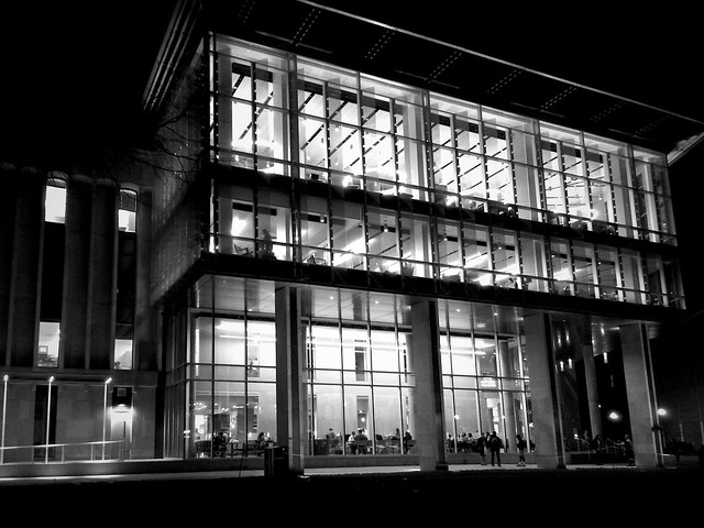 The VCU Library at Night