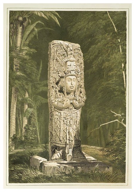 001-Idolo en Copan-Views of ancient monuments in Central America…1844- F. Catherwood
