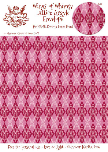 LatticeArgyleWRMKEnvelopePuncBoard_WingsofWhimsy | by Wings of Whimsy