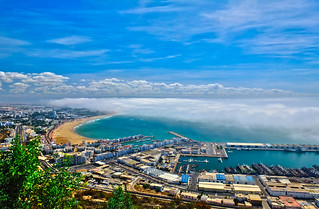 Sea of clouds on Agadir's Bay