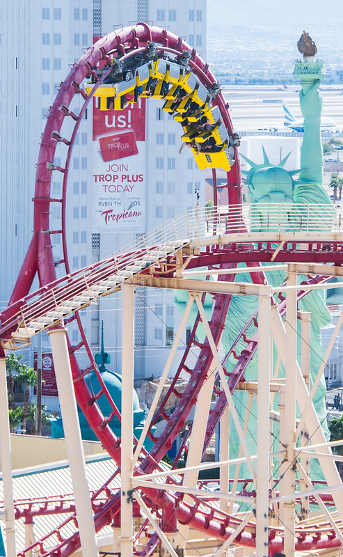 The Big Apple Coaster at the New York New York Hotel and C…