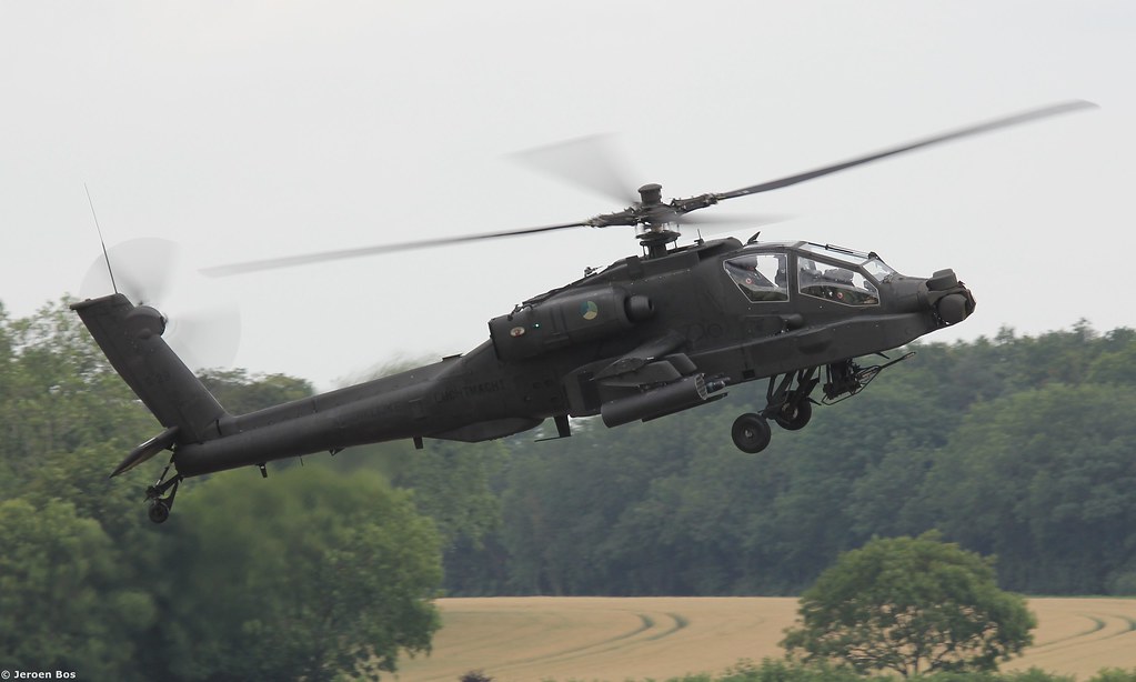 Boeing AH-64D Apache Longbow RNLAF arriving at Fairford to participate in RIAT 2015
