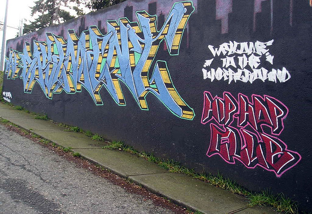 Graffiti Behind the Nanaimo Bus Depot