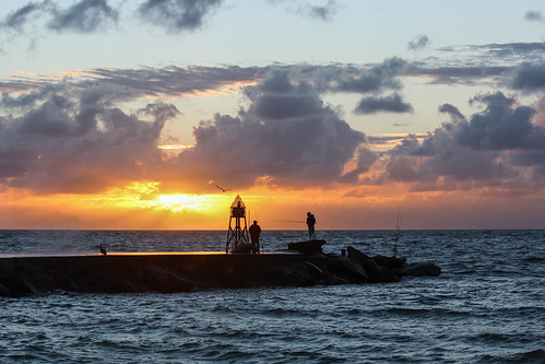 travel sea usa water sunrise fishing florida miami
