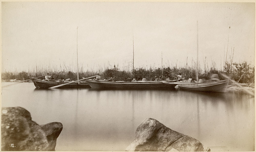 Three York Boats, Swampy Lake, Manitoba / Trois barges d’York, lac Swampy (Manitoba)