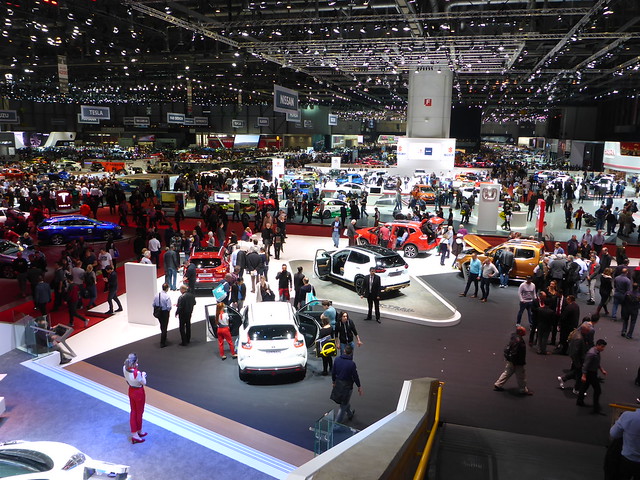 Overall view of Geneva International Motorshow at Palexpo. March 11. 2016
