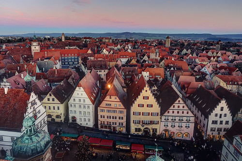 Rothenburg ob der Tauber by Davide Seddio, sunset germany bavaria cityhall rothenburgobdertauber