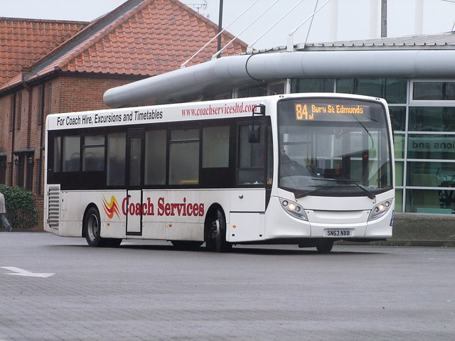 Coach Services (SN63 NBB) Route 84, Bury St. Edmunds bus station 13-02-16