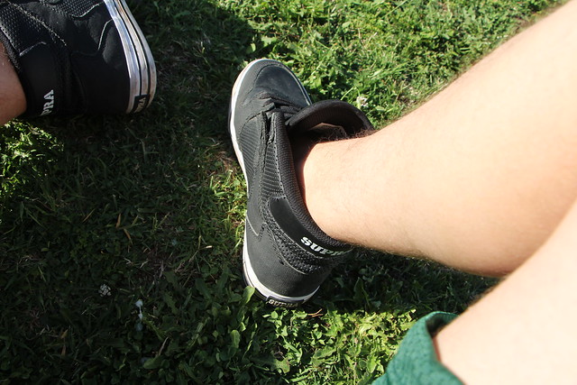 Supra shoes and grass