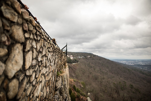 city travel trees winter people mountain chattanooga rock stone wall clouds forest georgia landscape us hands unitedstates cloudy horizon hill stormy valley railing overlook lookoutmountain rockcity loversleap chattanoogavalley