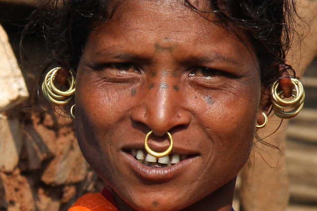 Local woman in the tribal village of Janiguda, Odisha