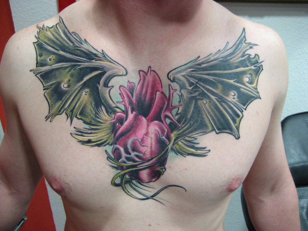 heart with wings tattoo | tattoo by austin spencer @ studio … | Flickr