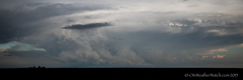 Plains, Kansas storms near sunset by OKWeatherWatch, pano storms