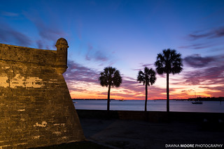 Sunrise over Matanzas Inlet and Castillo de San Marcos, St. Augustine, Florida