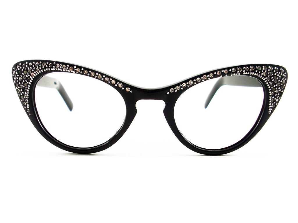 Black Vintage Cat Eye Cateye Shaped Sunglasses Classy Glasses Free Case S088 
