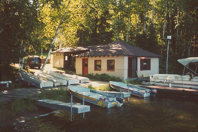 Presque Isle WI - September 2002 fishing trip - Bayview Lodge - Boat House - Presque Isle - 2002