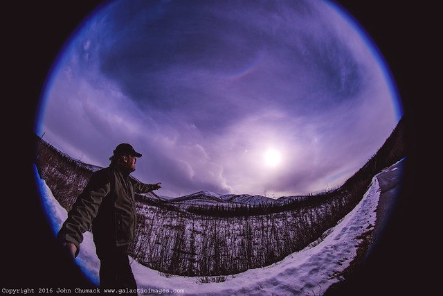 White Mountains Alaska Sun Dogs, Solar Halo, & Circum Zenal Arc