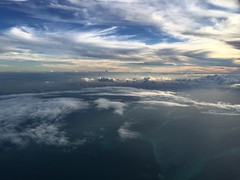 A Bahamas view of the sunset from 10000 ft above the Atlantic #sunsetlovers #iphoneography #iphone6splus #saltlife #aerialview #aerialphotography #aerial #instagramaviation #avgeek #iphonephotography #cloudporn #cloudscape #itsamazingoutthere