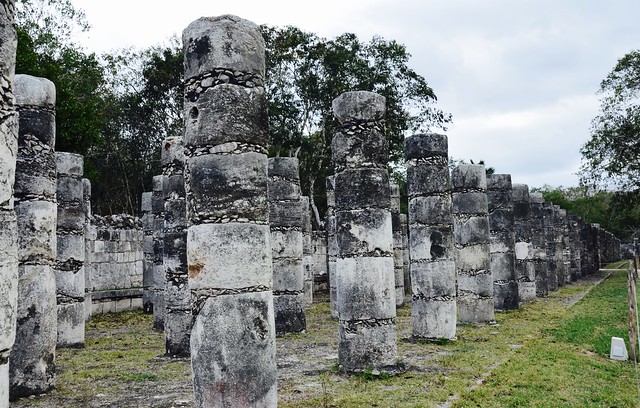 Segunda joya de Chichén-Itzá, Península de Yucatán: El Templo de los guerreros y las mil columnas (1200 dC)