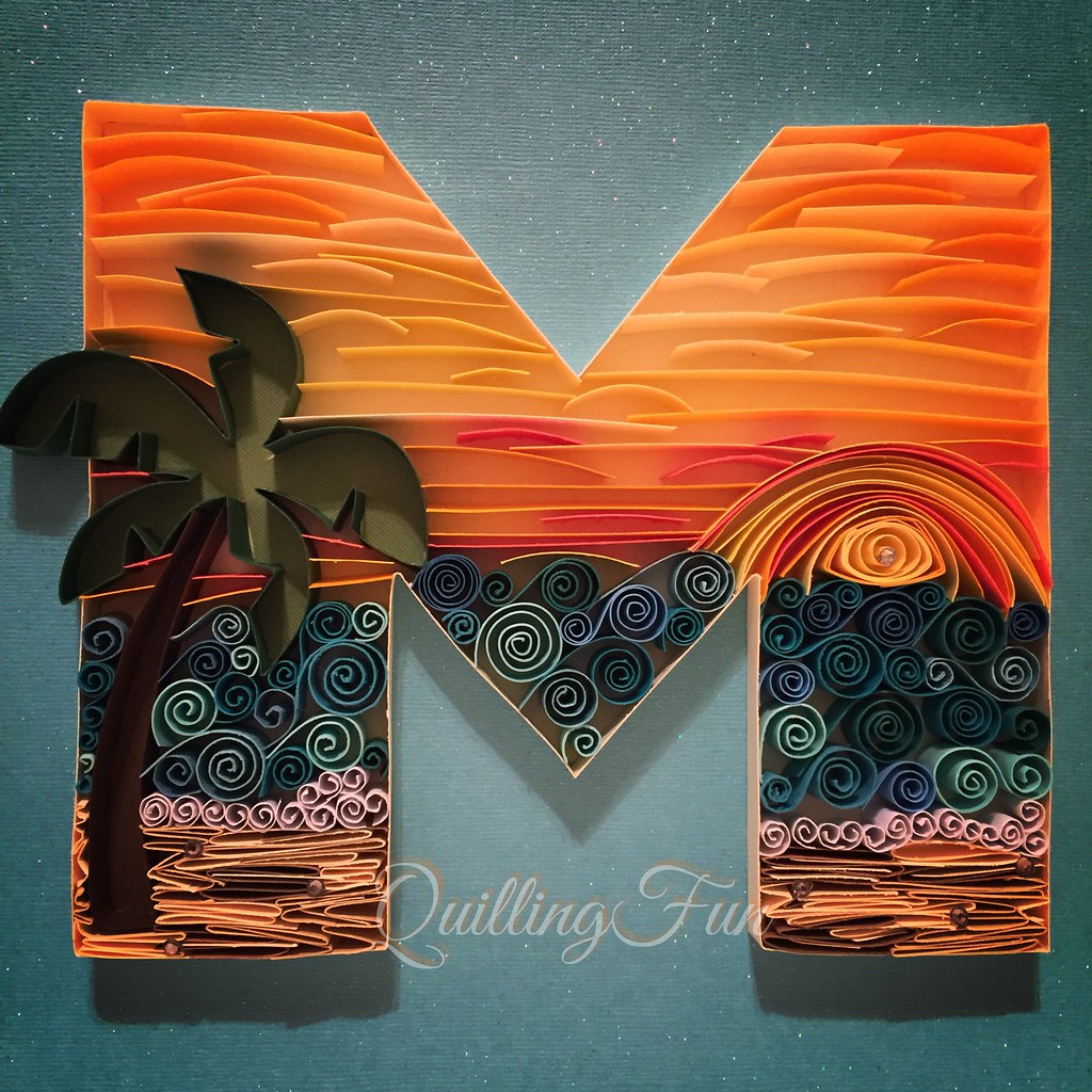 Beach Themed Letter M