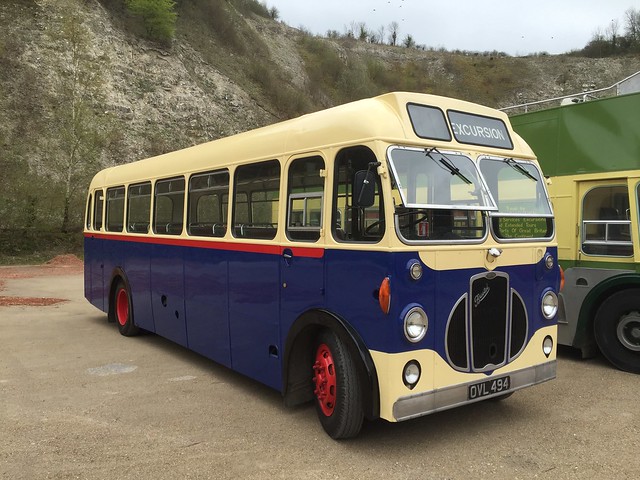 2485 Lincolnshire OVL494 Bristol SC4LK Eastern Coach Works in Brutonian livery. Amberley Spring Bus Running Day 24.4.16