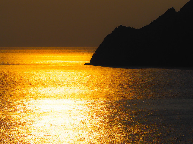 sunset, seen from Vernazza, Cinque Terre