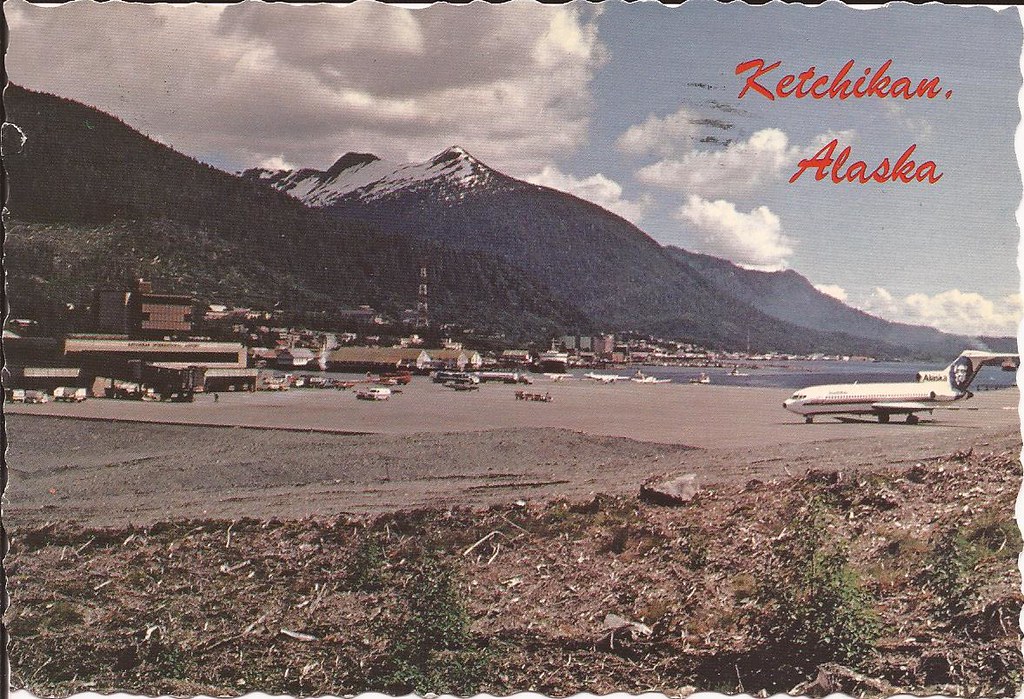 Ketchikan International Airport (KTN) postcard - 1970's