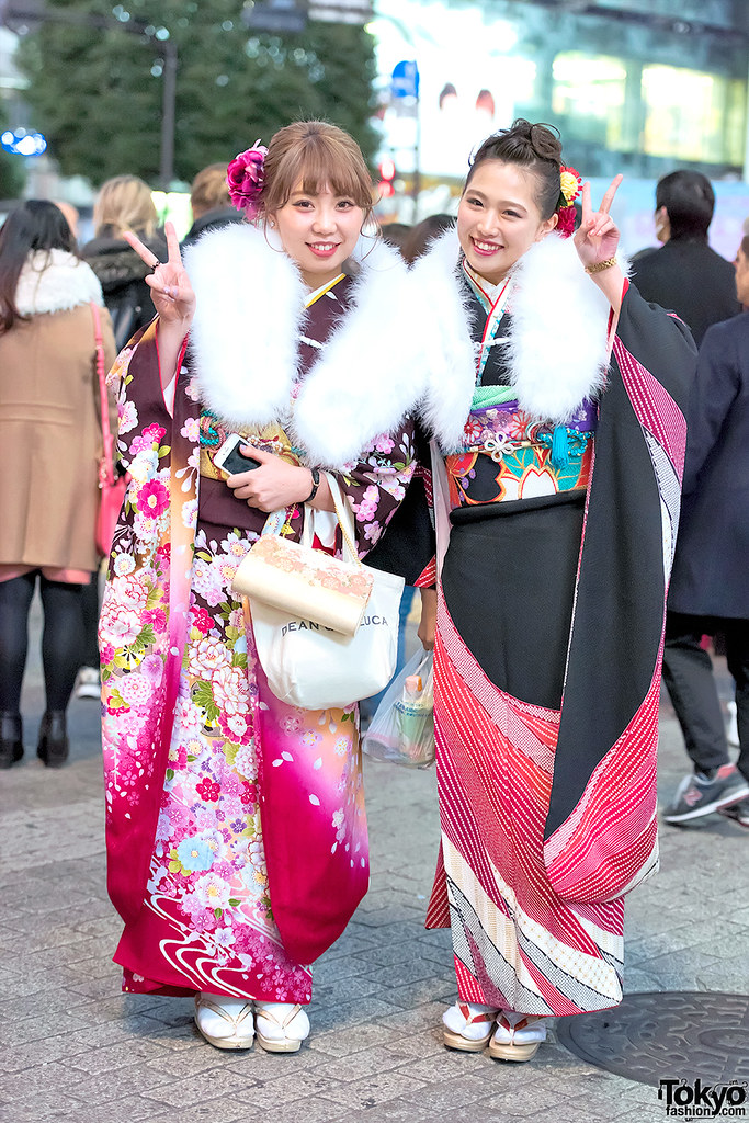 Kimono in Tokyo on Coming of Age Day | Japanese women wearin… | Flickr