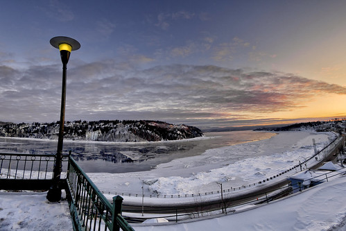 snow canada ice sunrise quebec fjord saguenay leverdesoleil