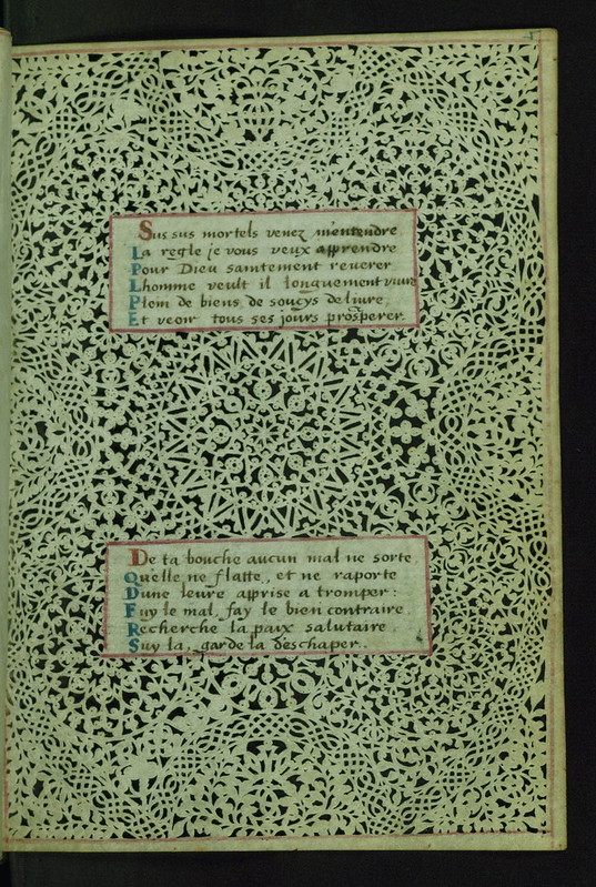 Lace Book of Marie de' Medici, Lace margins, Walters Manuscript W.494, Folio 5r