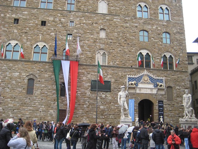 Palazzo Vecchio imbandierato