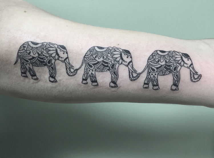 elephant paisley tattoo by Wes Fortier at Burning Hearts Tattoo Co. -  Waterbury, CT - a photo on Flickriver