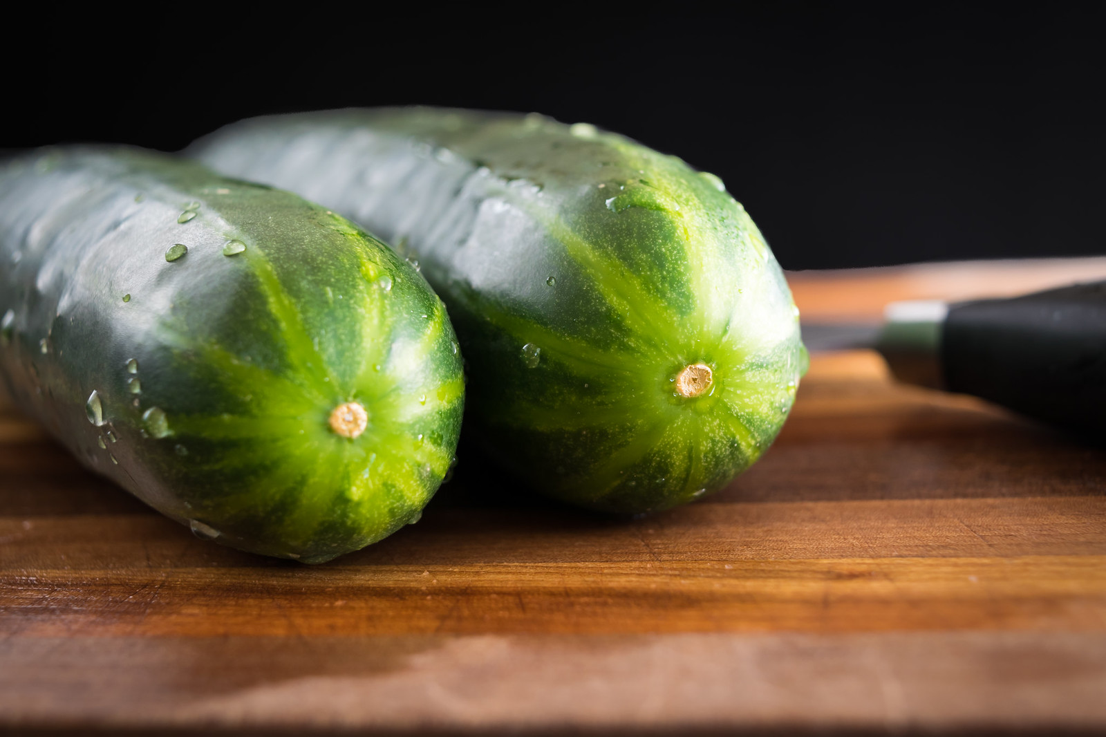 emerald-green cucumbers