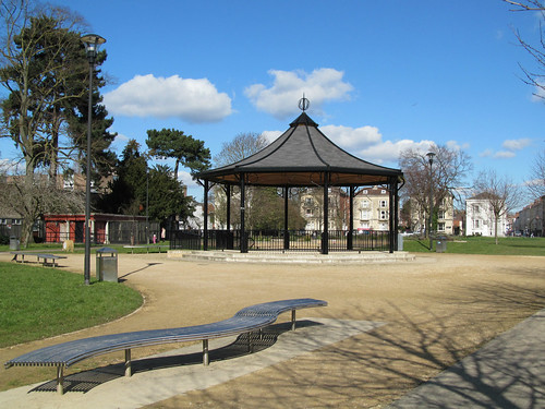 park city uk blue england sky urban architecture buildings bench outdoor seat structure gloucestershire gloucester leisure seating bandstand wavy