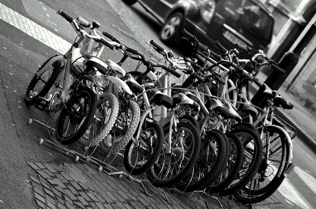 Bicycles.