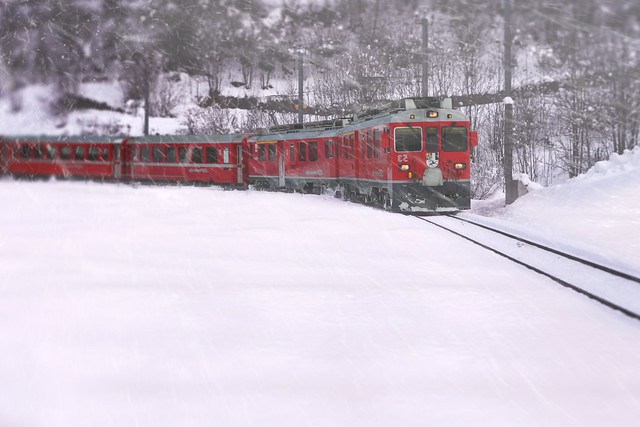 *il trenino rosso del Bernina*