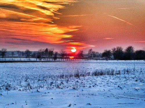 Winter Sunset by kevincarlvail, Kokomo, Indianawinter sunset snow indiana kokomo