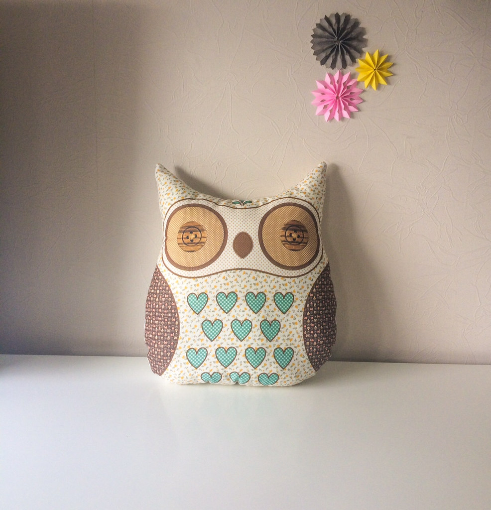 Free shipping, big owl pillow, stuffed owl, baby room deco… | Flickr