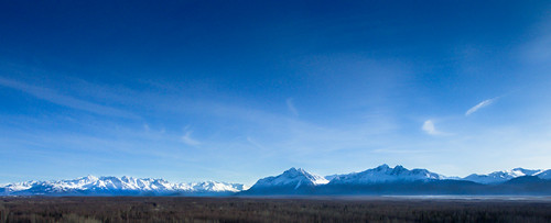 trees mountain snow alaska bluesky panoramic valley matanuska knik pioneerpeak dronephotography djiphantom3