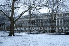 Tavistock Square in snow
