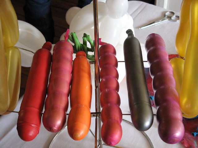 Functional balloon dildos from Exotic Knitwear