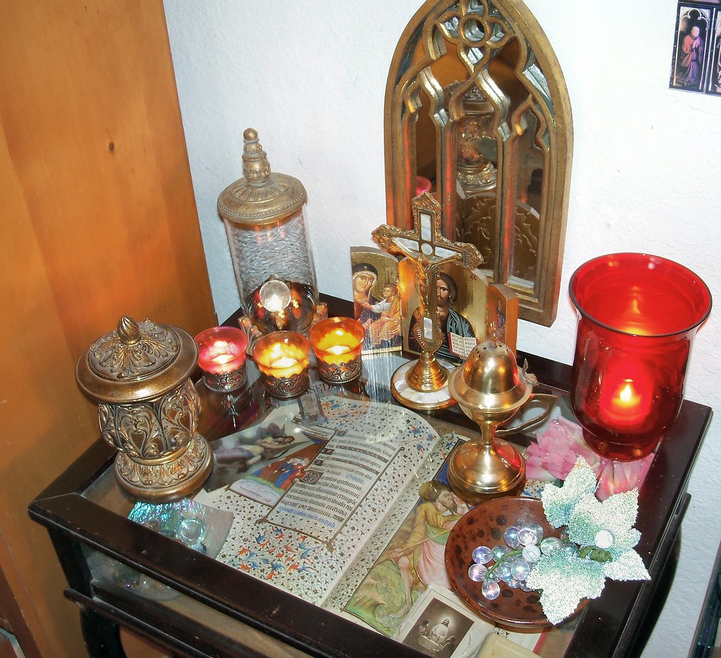 My home altar with a flash!