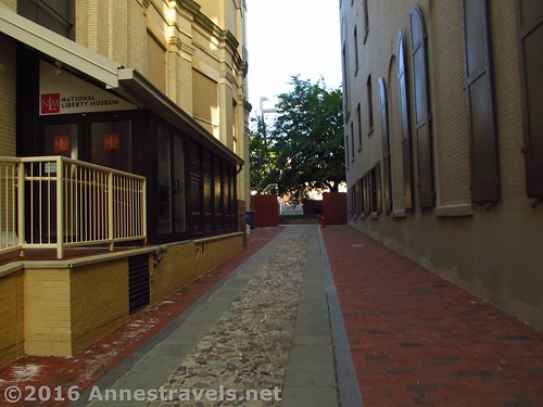 An alleyway between buildings in Philadelphia, Pennsylvania