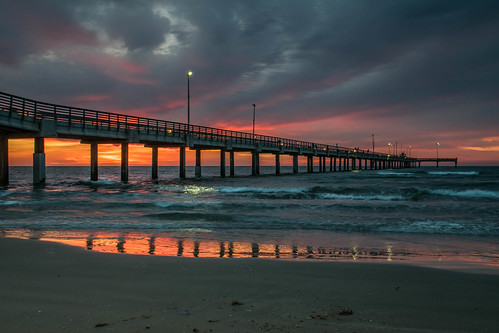 beach gulfofmexico sunrise reflections texas corpuschristi piers beaches