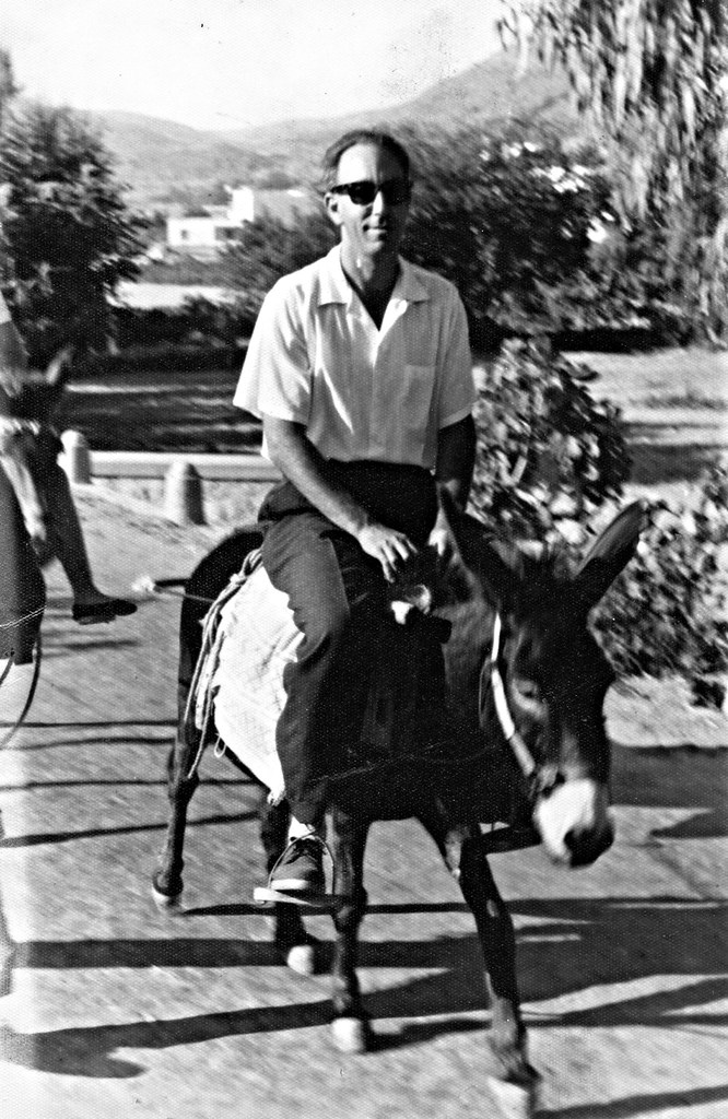 Walter on the way to visit a monastery, Greece 1950s