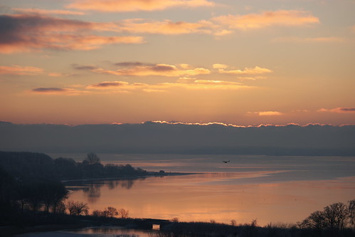 winter sky cloud cold sunrise denmark january horsens horsensfjord