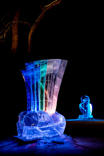 city blue winter light cold color colour art ice beautiful festival night 50mm lights frozen cool view sweden sony uppsala harp scandinavia scupture diffuse photostory helios442 icescupture thousandwinters