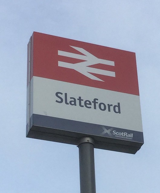 Entrance to Slateford station, Edinburgh.