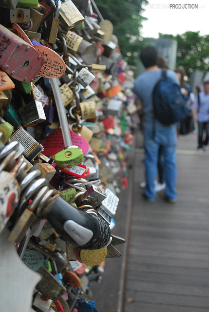 Love padlocks at N Seoul Tower