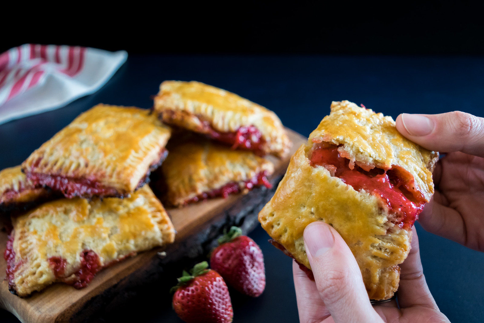 strawberry rhubarb hand pies